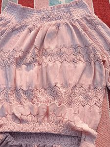 Light Peach Off Shoulder Top
