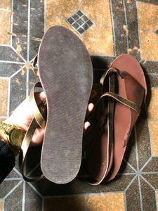 Luna Blu Strappy  Brown Flats