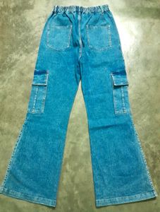 Side Slit Denim jeans Pants