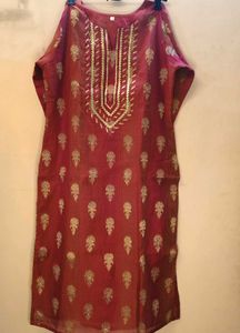 GOTA-PATTI CHANDERI COTTON KURTA SET