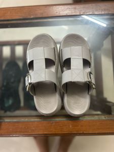 Grey Buckle Sandals