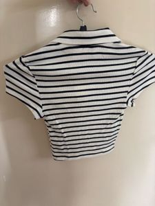 H&amp;M RIBBED POLO T-SHIRT