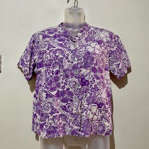 Floral Print Short Sleeve Top