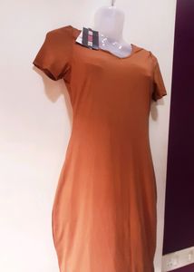 Sandstone Color Bodycon Dress