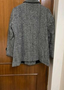 Herringbone Wool Blend Coat