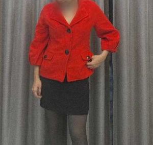 Red short coat