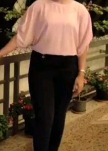 Shein Batwing Baby Pink Stylish Top