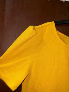 Yellow Puff Sleeve Top