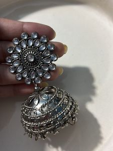 Oxidized Silver Earrings