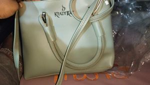 Gray Crossbody Bag with Tassel