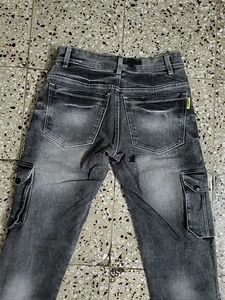 Gray Cargo Jeans