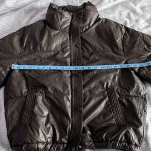 Faux Leather Bomber Jacket