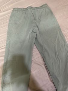 Sage Green Wide Leg Drawstring Pants