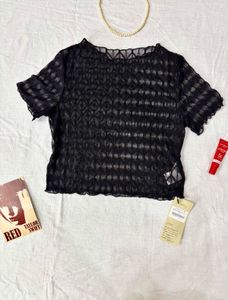 Sheer Black Top