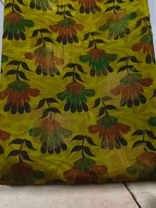 Floral Patterned Fabric Piece