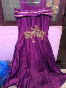 Elegant Purple Ethnic Gown