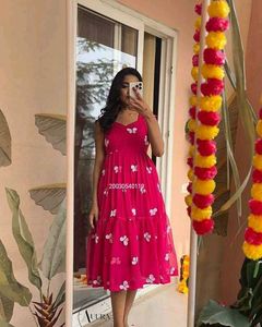 Pink Butterfly Midi Dress