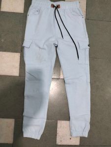 Light Blue Cargo Joggers