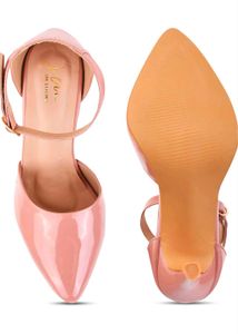 Elegant Nude Patent Leather Heels
