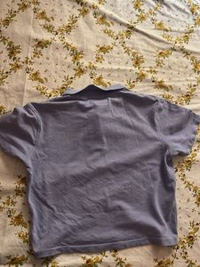 Lavendar Polo Crop Tee