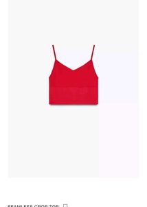 Red Seamless Crop Top