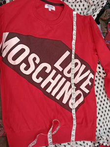 MOSCHINO Made In Italy Red Sweatshirt