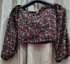 Floral Print Crop Top