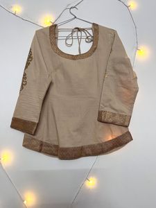 Golden ethnic top