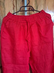 Red Lenin Pants
