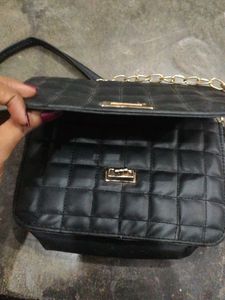 Black Quilted Crossbody Bag