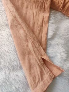 PEACH COLORED FIT PANT