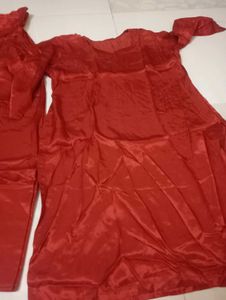 Red farshi Salwar Suit without dupatta