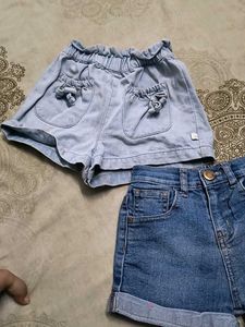Girls Denim Shorts (2 pairs)