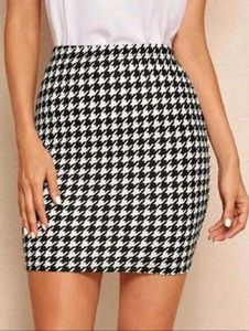 Wonderful Black And White Printed Skirt