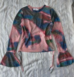 Unique Patterned Long Sleeve Top