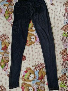 Stylish Leggings dark blue With Strips