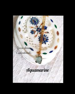 Raw Aquamarine Pendant