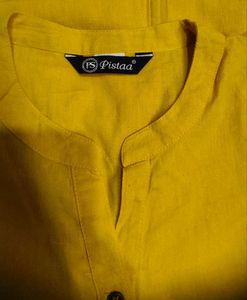 Mustard Cotton Kurta