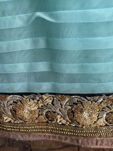 Elegant Blue Net Saree