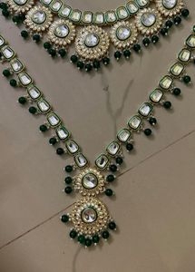 ✨Unused Green Kundan Jewelry Set✨