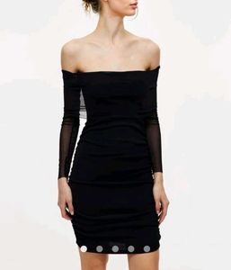 Savana Black Bodycon Mini Dress