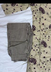 Beige 3 Piece Suit Set For Daily Wear