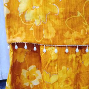 Floral Yellow Kurta Set
