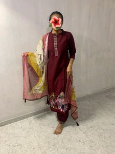 Burgundy Salwar Kameez Suit