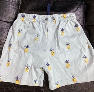 Cute Pineapple Print Shorts