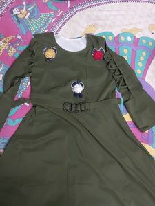 Green Mini Partywear Dress