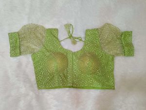 Green Embellished Blouse