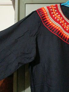 Black Beautiful Combination Kurti😍