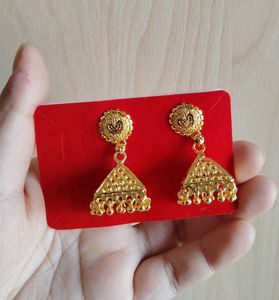 GOLDEN BIG JHUMKA