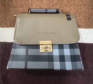 Brown Checkred Printed Bag💼